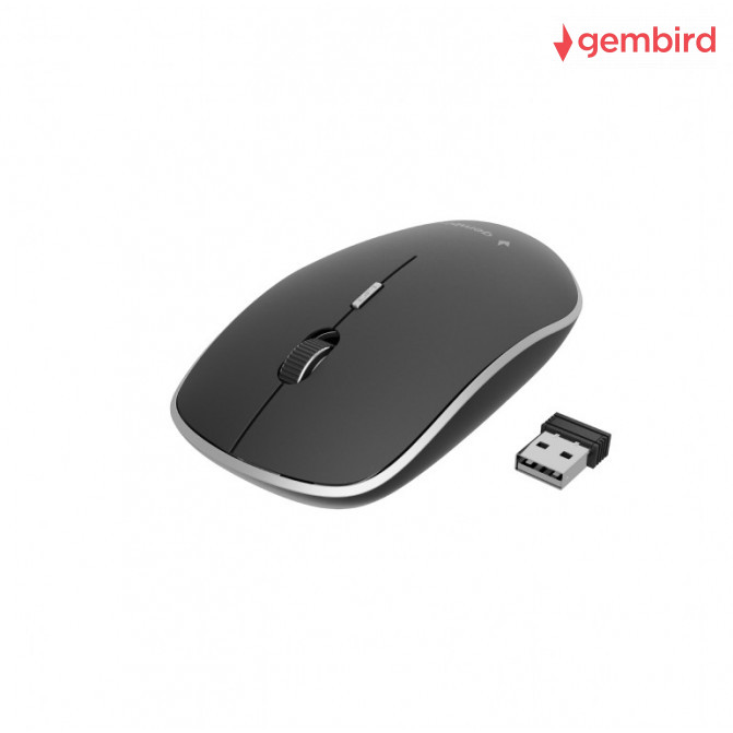 Мышь Gembird Wireless MUSW-4B-01, Optical, 800-1600 dpi, 4 buttons, Ambidextrous, 1xAA, Black