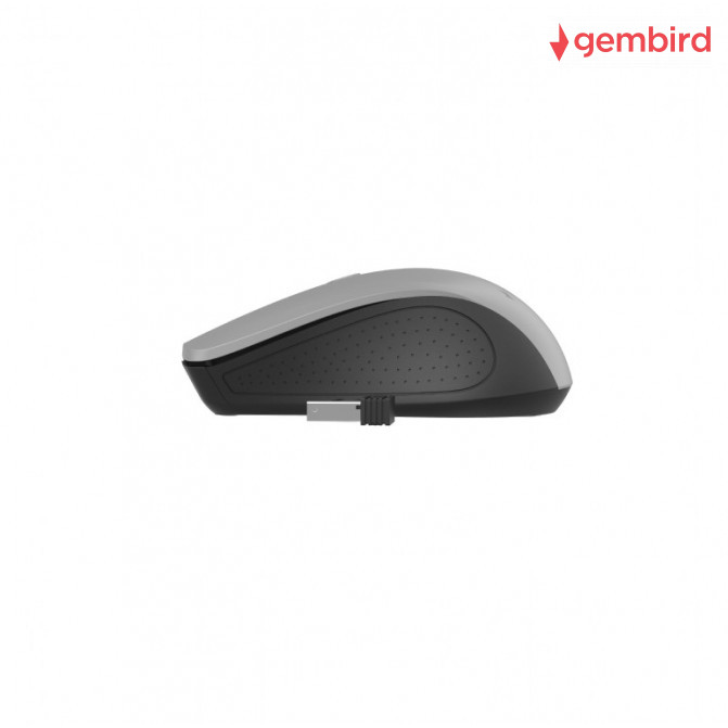 Мышь Gembird Wireless MUSW-4B-04-BG Optical 800-1600 dpi 4 buttons, Ambidextrous, 2xAAA, Black/Grey