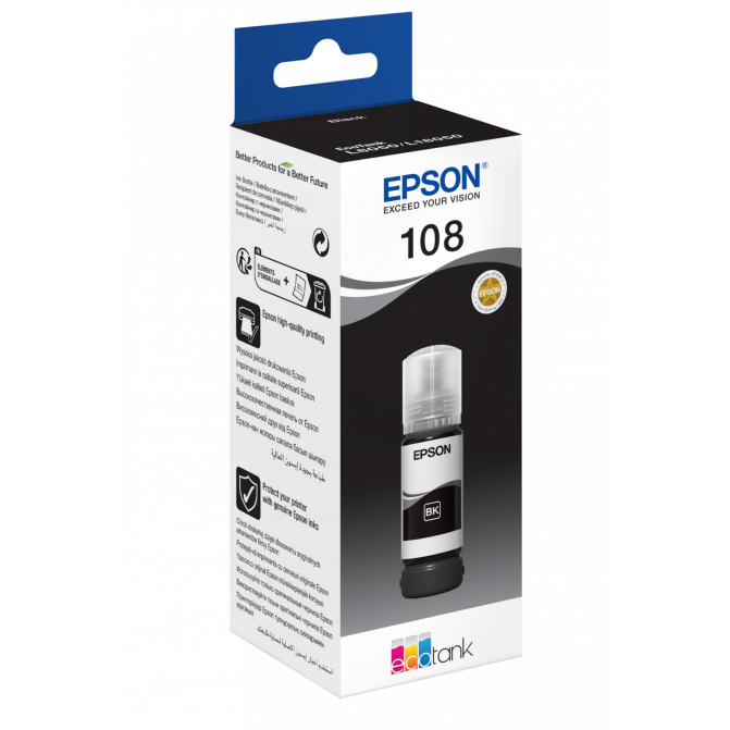 Чернила Epson Original C13T09C14A (108) L8050/L18050 Black
