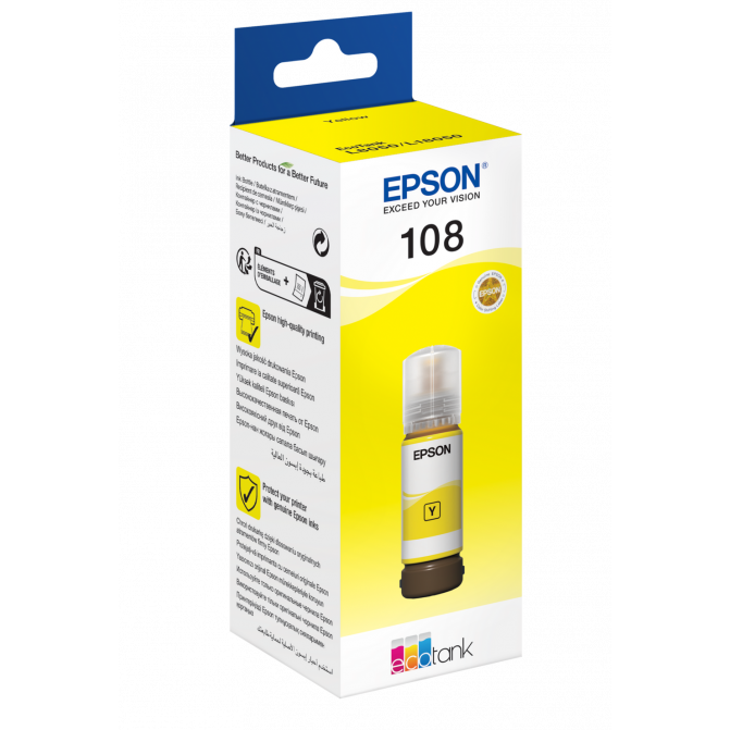 Чернила Epson Original C13T09C44A (108) L8050/L18050 Yellow