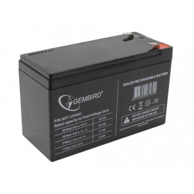 Аккумулятор для резервного питания Gembird 12V 9AH