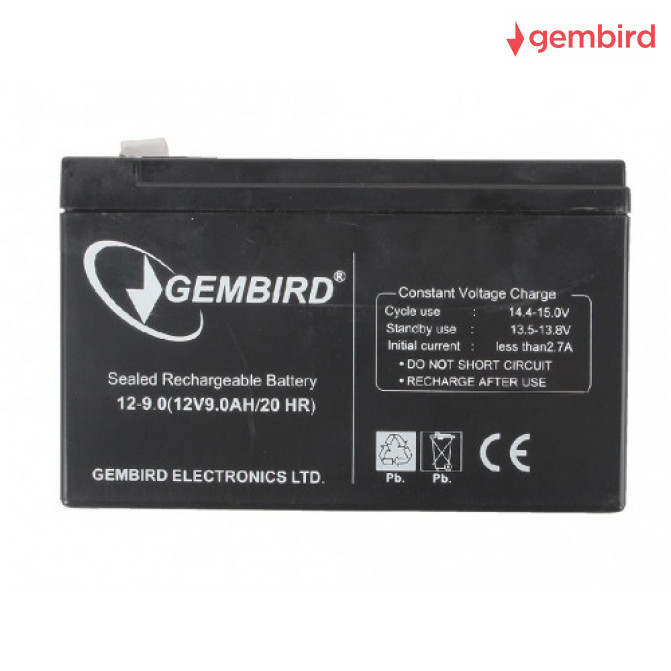Аккумулятор для резервного питания Gembird 12V 9AH