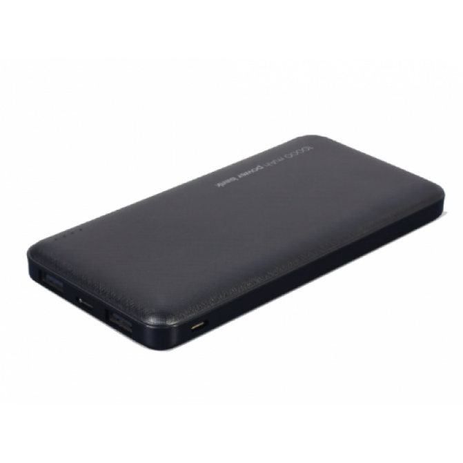 Повербанк 10000mAh Gembird PB10-02, LED battery status indicator, 2 x USB-AF, 5.0 V DC, 2.4 A, 12.0 W