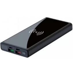 Повербанк 10000mAh  XO PR141, 2 x USB-A + 2 x USB-C, QC22.5W+PD20W+Wireless 15W, Black