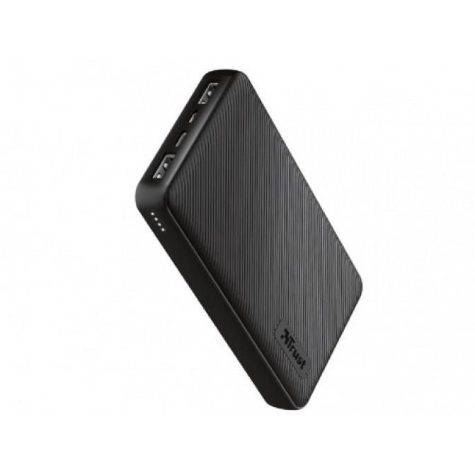 Повербанк 15000mAh Trust Primo Eco, Black, Fast-charge with maximum speed via USB-C (15W) or USB-A (12W). Charging speed varies between devices