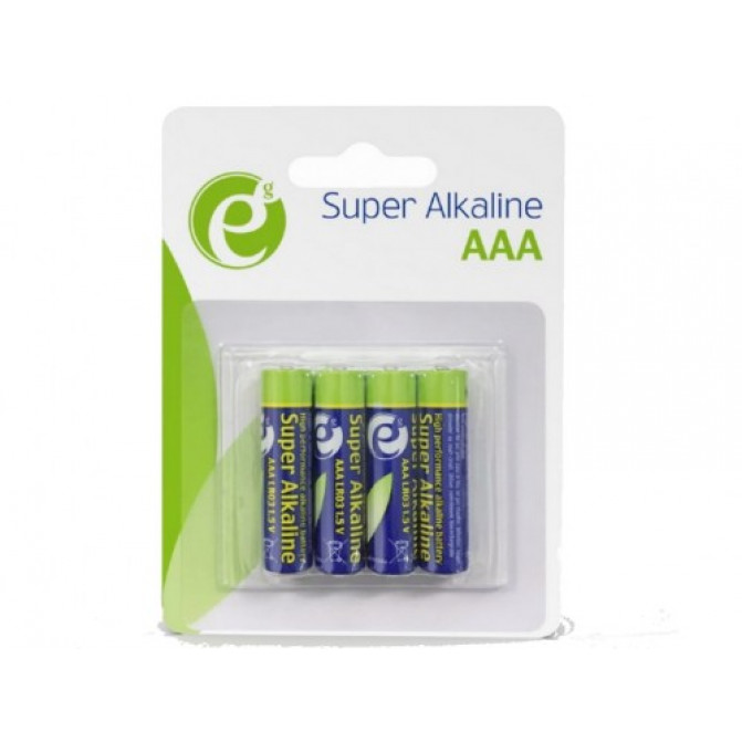 Батарейки Gembird Alcaline AAA, 4pcs, Blister