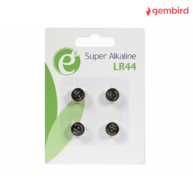 Baterii Gembird Alcaline Battery LR44/V13GA/76A 1.5V High performance and long lifetime, 4-pack EG-BA-LR444-01