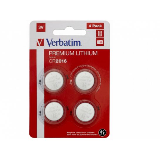 Baterii Verbatim CR2016 Lithium 3V 4pcs