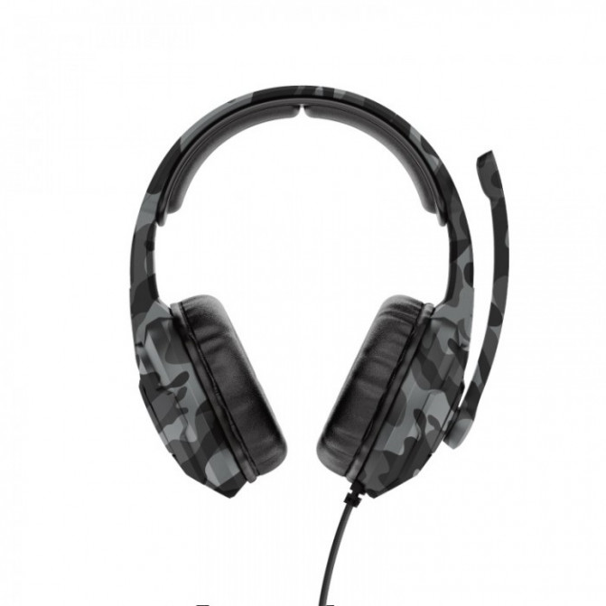 Наушники Trust GXT 411K, игровые с микрофоном и регулятором громкости, Black Camo