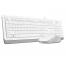 Tastatura + Mouse A4Tech F1010, Laser Engraving, Splash Proof, 1600 dpi, 4 buttons, White/Grey, USB