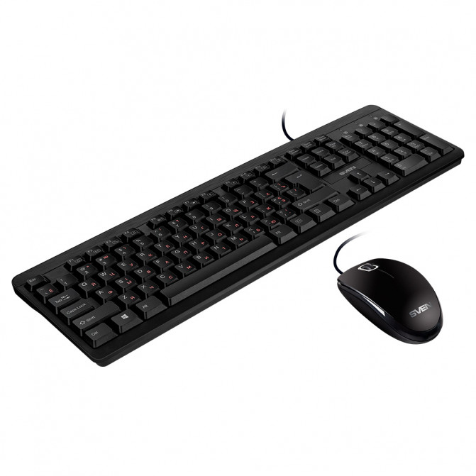 Клавиатура + Мышь SVEN KB-S320C, Fullsize layout, Splash proof, Fn key, Black, USB