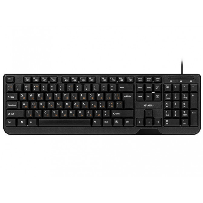 Клавиатура + Мышь SVEN KB-S330C, Fullsize layout, Splash proof, Fn key, Black, USB