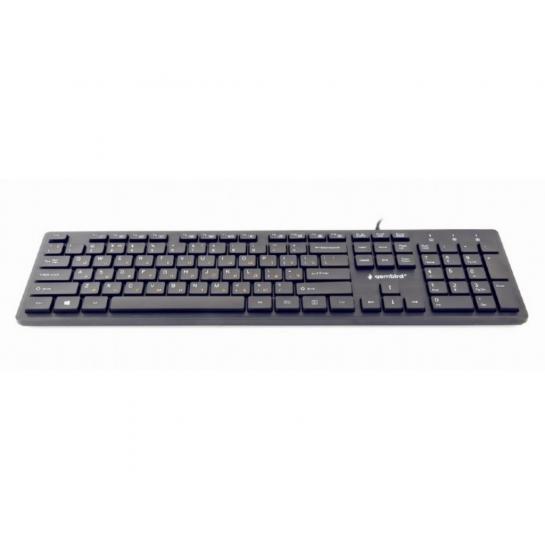 Клавиатура Gembird KB-MCH-03, Slimline, Silent, Fn key, chocolate type keys, Black, USB