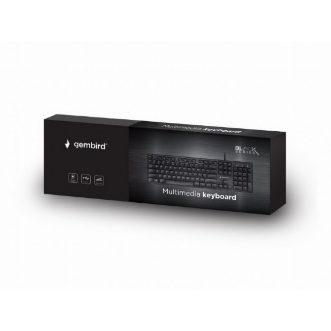 Tastatura Gembird KB-MCH-03, Slimline, Silent, Fn key, chocolate type keys, Black, USB