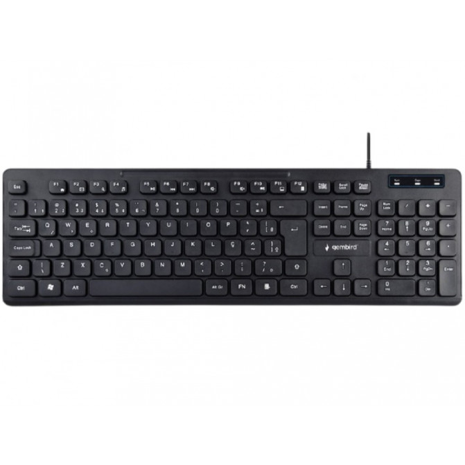 Tastatura Gembird KB-MCH-04, Slimline, Silent, 12 FN keys, Chocolate type, Black, USB