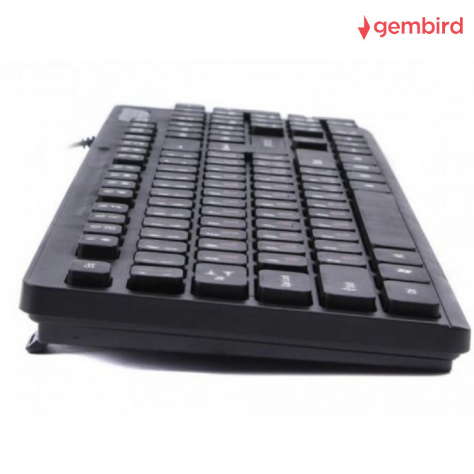 Клавиатура Gembird KB-MCH-04, Slimline, Silent, 12 FN keys, Chocolate type, Black, USB