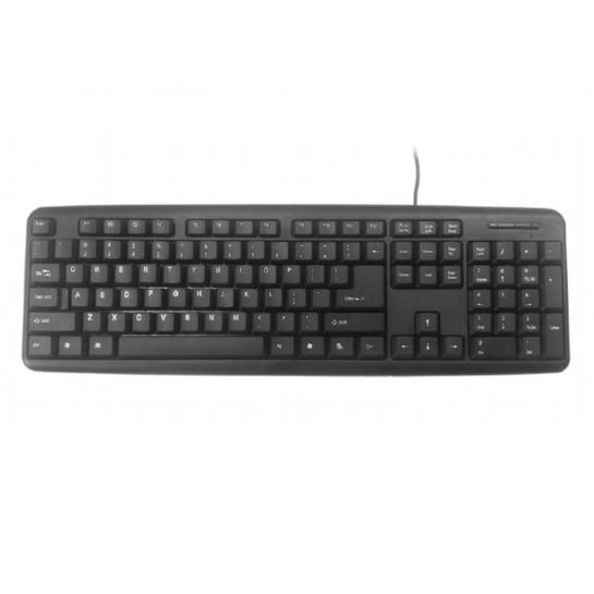 Клавиатура Gembird KB-U-103-RU, Standard, Full size, Silent, Black, USB