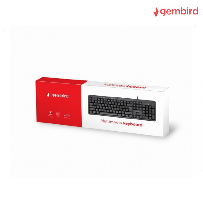 Клавиатура Gembird KB-UM-106, Multimedia, Silent, Black, USB