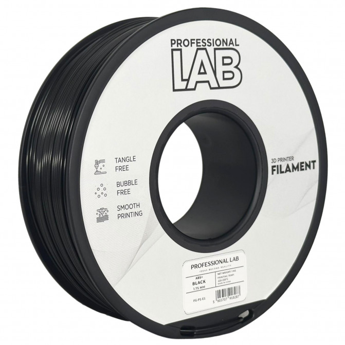 Филамент для 3D-принтера ABS+, FG-P1-E1 ProfLab, Black, 1.75 мм, 1кг