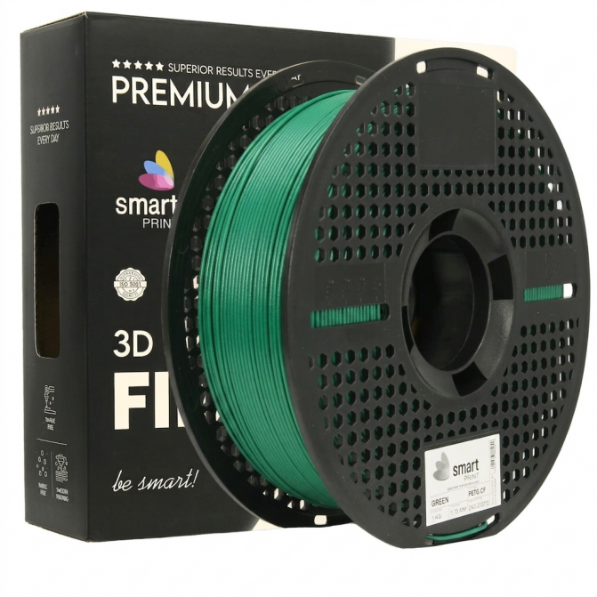 Filament PETG-CF Green, Smart Print, FG-S212-E1, 1kg pentru imprimanta 3D