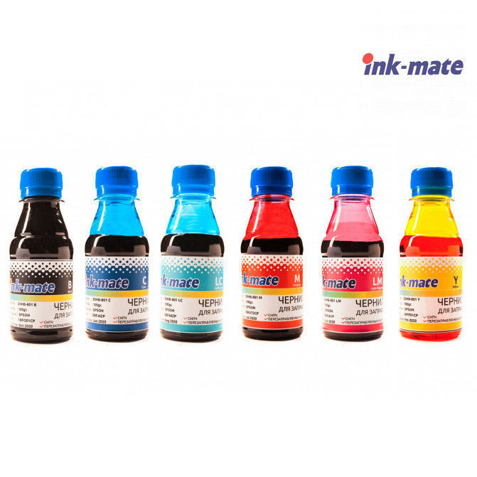 Cerneala InkMate pentru imprimante Epson 100 ml (6 culori) EIMB-801