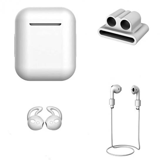 Husă de protecție și set pentru AirPods  (White)