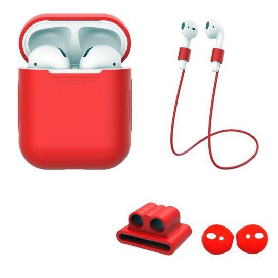 Husă de protecție și set pentru AirPods  (Red)