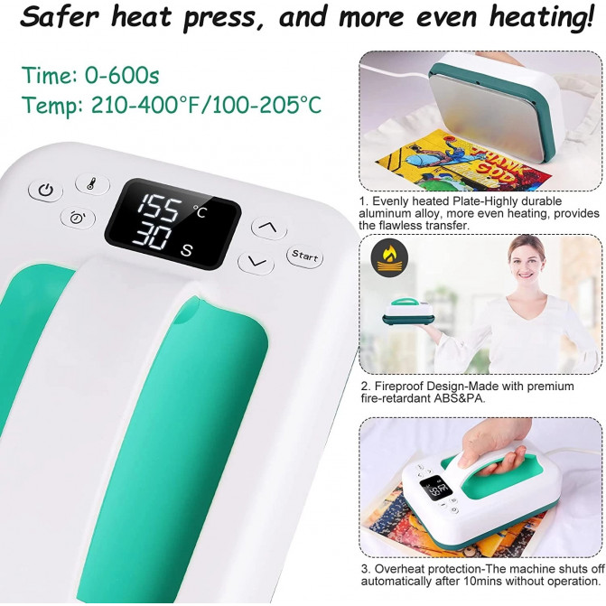 Термопресс компактный Microtec 17,7x12,1cm GP-3 Green
