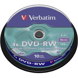 DVD-RW 4.7GB, 4x, 10 Cake, Verbatim