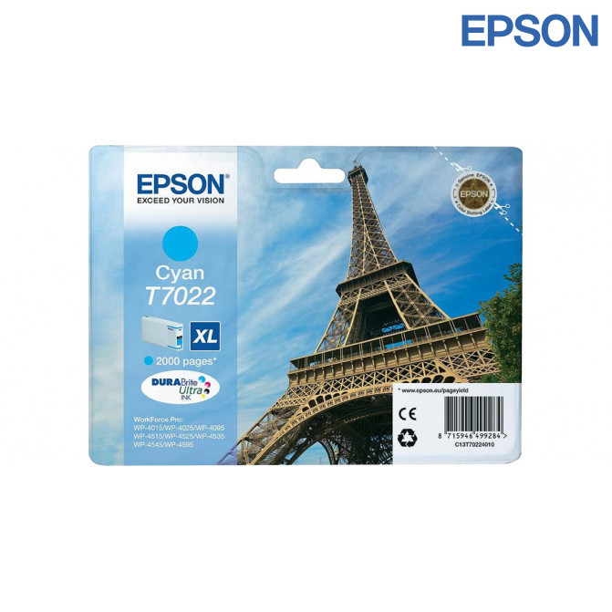 Cartuș cu jet de cerneală Epson T7022 Cyan Original