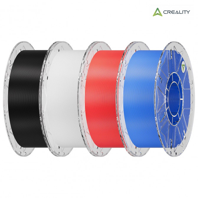 Filament PLA 4kg Black+White+Red+Blue, Creality, Hyper RFID, pentru imprimanta 3D