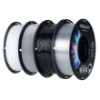 Filament pentru imprimanta 3D Creality, CR-PETG, set: Black + White + Gray + Transparent, 1.75 мм, 4кг