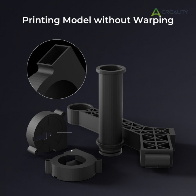 Filament PLA Carbon Black, Creality, CR-Carbon, 1kg pentru imprimanta 3D