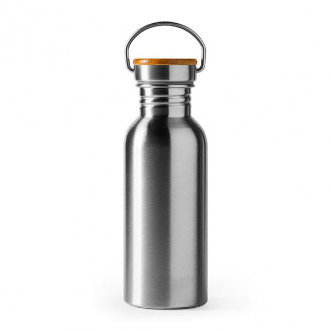 Bidon pentru sublimare BOINA  4039 din oțel inoxidabil 304 și bambus 650ml. gri