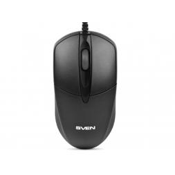 Mouse SVEN RX-112, Black Optical, 800 dpi, 3 buttons, Ambidextrous, PS/2