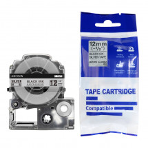 Cartuş Label Epson LK-4SBE/LC-4SBE/LA-4SBE(SM12X/AB12X) Black/Matt Silver 12mm*8m AIMO