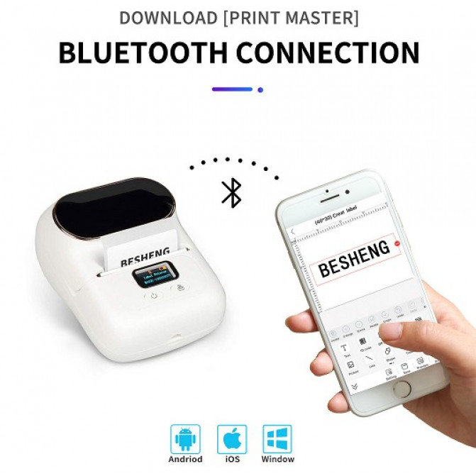 Принтер этикеток AIMO M110  Bluetooth+Type-C