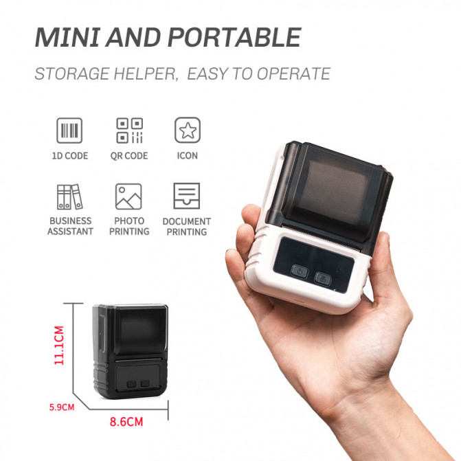 Принтер этикеток AIMO M120  Bluetooth+Type-C