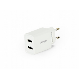 USB Зарядное устройство - Gembird EG-U2C2A-03-W, 2-port universal USB charger, 2.1 A, White