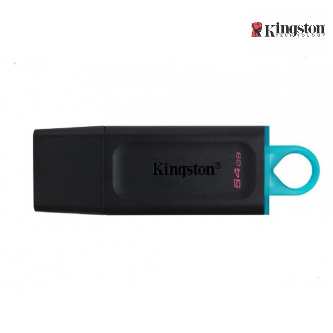 USB Флэш 64GB USB3.2  Kingston DataTraveler Exodia M Black/Blue (Read 100 MByte/s, Write 12 MByte/s)