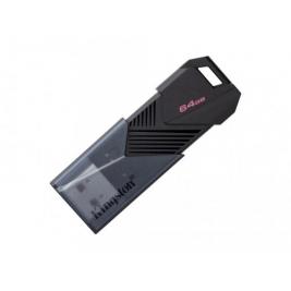 USB Флэш 64GB USB3.2  Kingston DataTraveler Exodia Onyx Black, Moving cap design, Sleek matte black casing