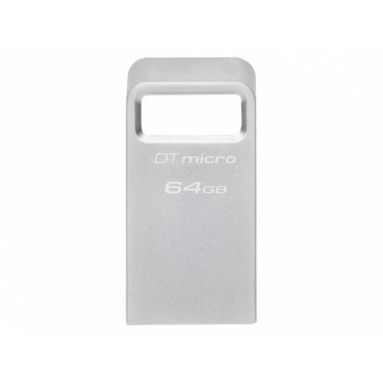 USB Флэш 64GB USB3.2 Kingston DataTraveler Micro G2, Metal casing, Compact and lightweight, World’s smallest USB Flash drive (Read 200 MB/s)