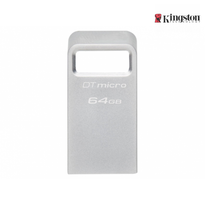 USB Флэш 64GB USB3.2 Kingston DataTraveler Micro G2, Metal casing, Compact and lightweight, World’s smallest USB Flash drive (Read 200 MB/s)