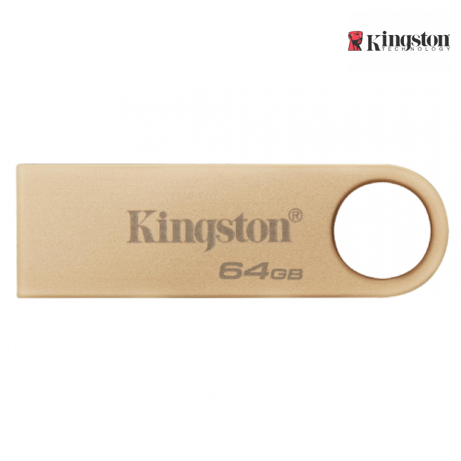 USB Флэш 64GB USB3.0  Kingston DataTraveler SE9 G3 Gold, Metal casing, Compact and lightweight (Read up to 220 MByte/s, Write up to 100 MByte/s)