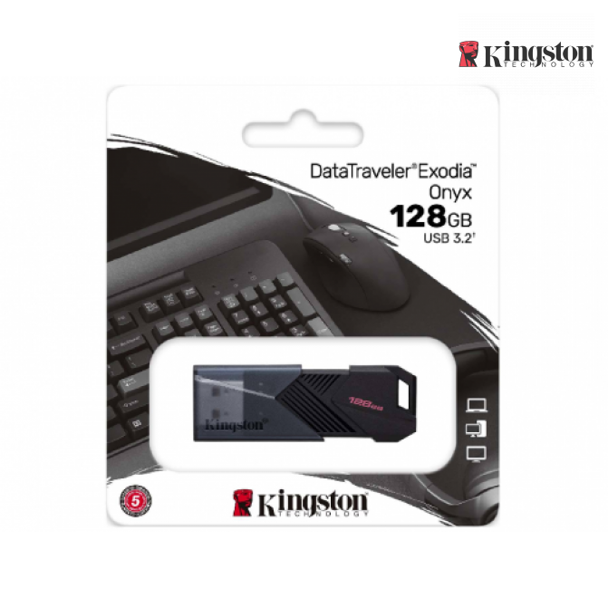 USB Флэш 128GB USB3.2  Kingston DataTraveler Exodia Onyx Black