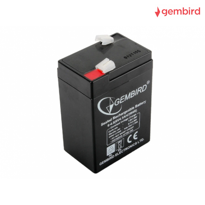 Аккумулятор для резервного питания Gembird 6V 4.5AH