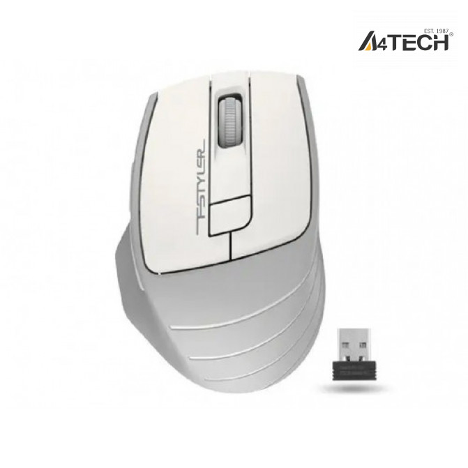 Мышь A4Tech Wireless FG30S, Беспроводное, Бело - Серый