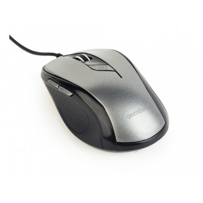 Mouse Gembird MUS-6B-01-BG, Cu fir, Negru - Gri