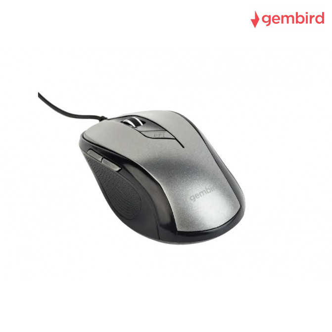 Mouse Gembird MUS-6B-01-BG, Cu fir, Negru - Gri