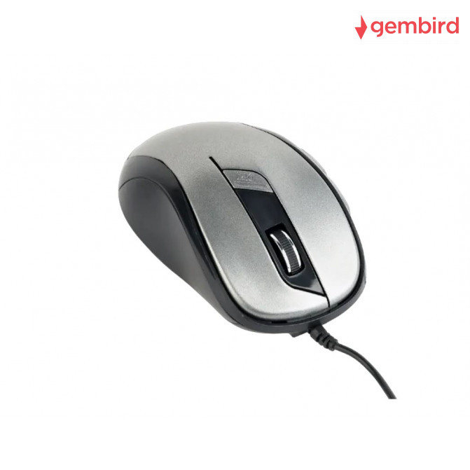 Mouse Gembird MUS-6B-01-BG, Cu fir, Negru - Gri